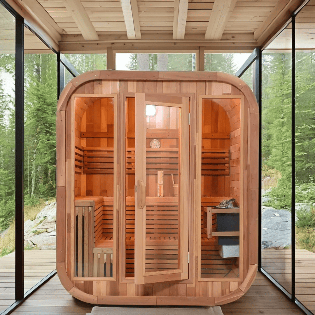 Handcrafted White Pine Indoor Sauna with 9kW Heater & Accessories