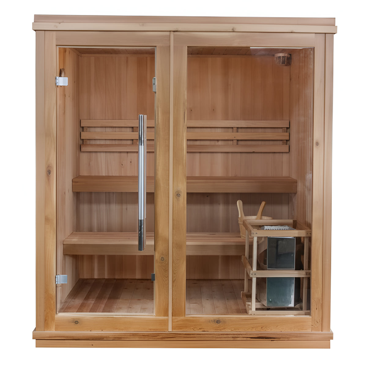 Charleston 4-Person Indoor Traditional Sauna with Harvia Heater