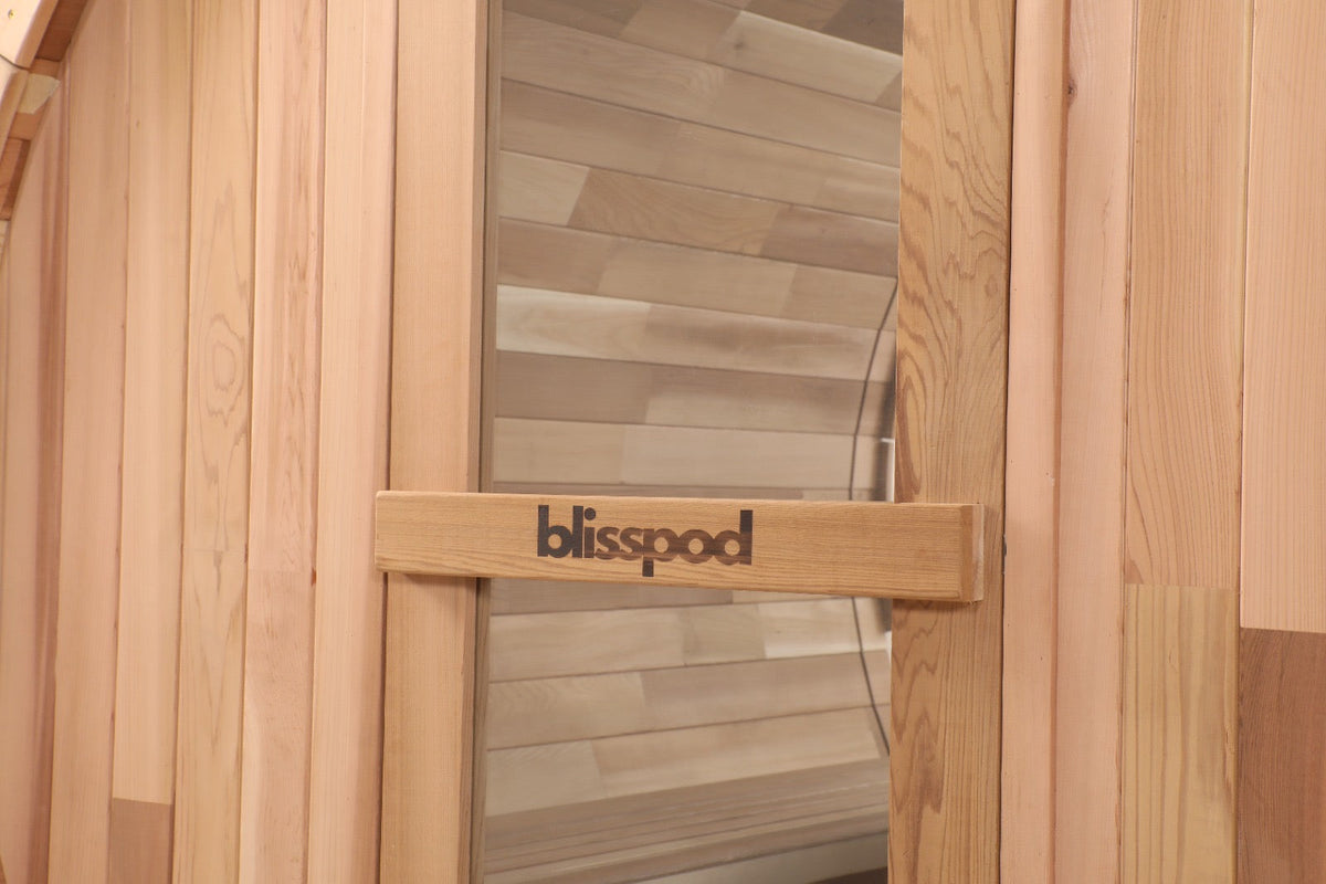 Blisspod Prague Outdoor Canadian Red Cedar Barrel Steam Sauna