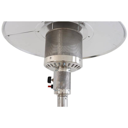 46000 Btus Aluminum Propane Standing Patio Heater with Wheels, Gray