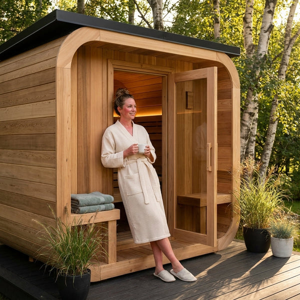 Traditional Cedar Sauna Designed for Home Wellness, 2-4 Person Capacity, 9kW Electric Heater, Wi-Fi Control