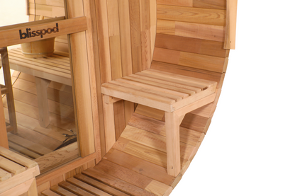 Blisspod Prague Outdoor Canadian Red Cedar Barrel Steam Sauna