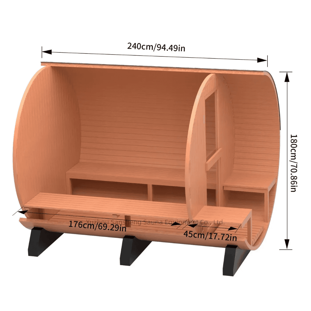 Handcrafted Red Cedar Indoor Sauna with 9kW Electric Heater