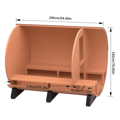 Handcrafted Red Cedar Indoor Sauna with 9kW Electric Heater
