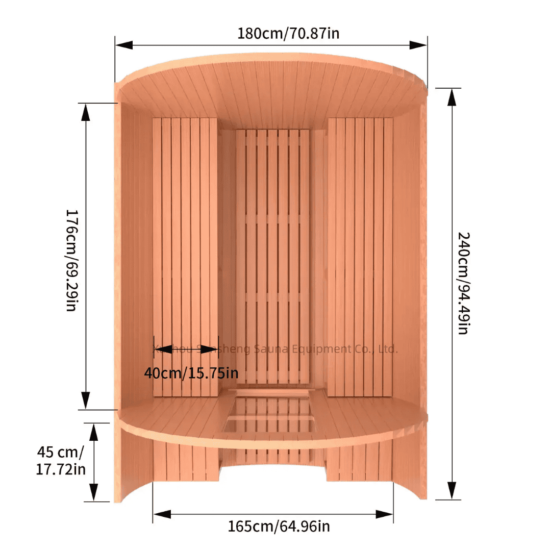 Handcrafted Red Cedar Indoor Sauna with 9kW Electric Heater