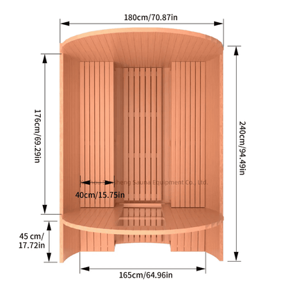Handcrafted Red Cedar Indoor Sauna with 9kW Electric Heater