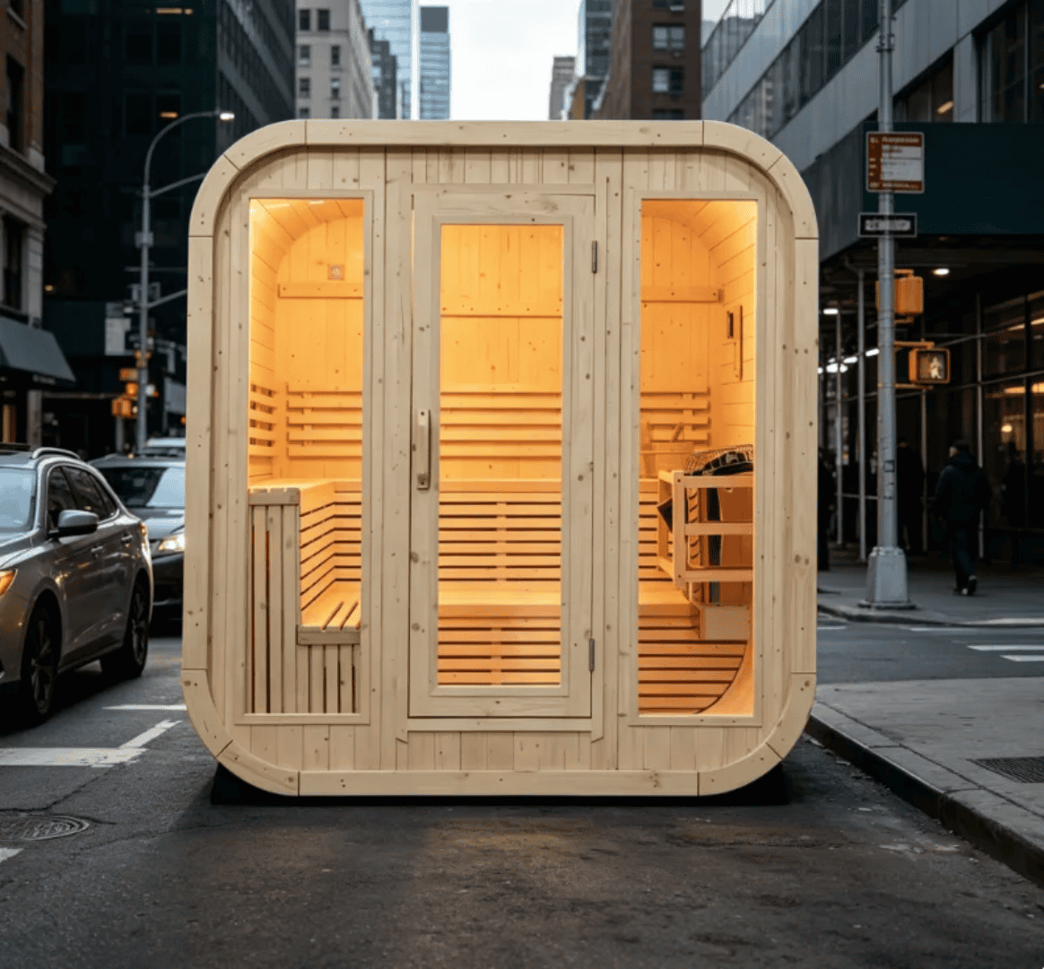 Handcrafted White Pine Indoor Sauna with 9kW Heater & Accessories