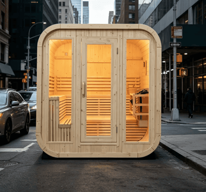 Handcrafted White Pine Indoor Sauna with 9kW Heater & Accessories