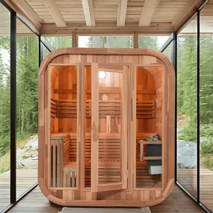 Handcrafted White Pine Indoor Sauna with 9kW Heater & Accessories