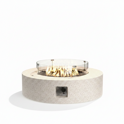 41''Round Fire Pit Table,50000 BTU Outdoor Propane Patio Fire Pit