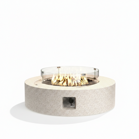 41''Round Fire Pit Table,50000 BTU Outdoor Propane Patio Fire Pit